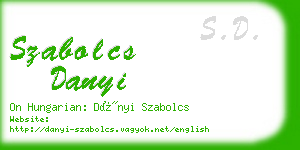 szabolcs danyi business card